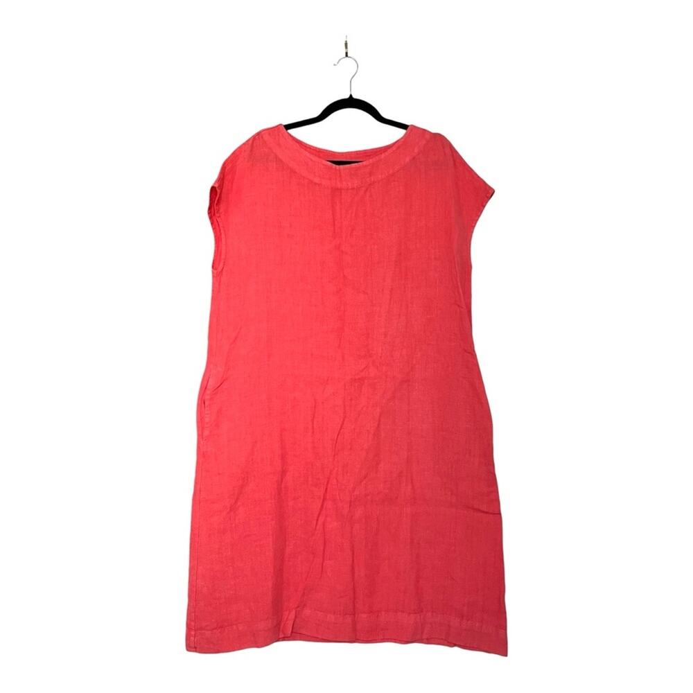 Bryn Walker Smock Linen Dress in Coral Size XS